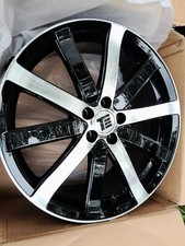 1x 18 " TE RTO Alloy Wheel 5X100 8j   Et42 Black And Polished Vw Golf Celica