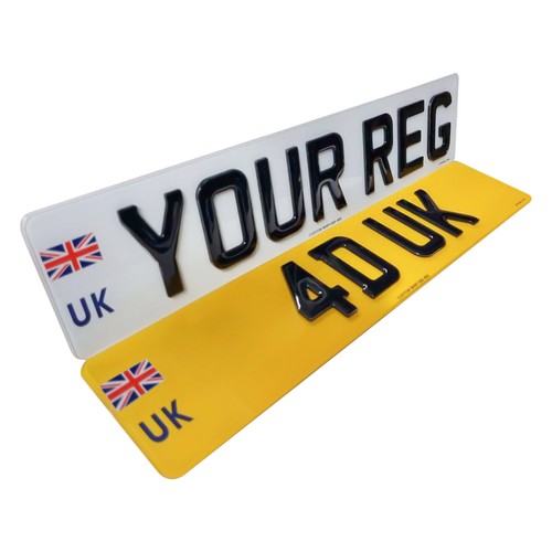 Gel number plates flag - number,