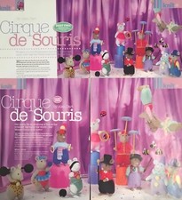 KNITTING PATTERN Alan Dart Cirque de Souris circus mice Clown juggler COMPLETE