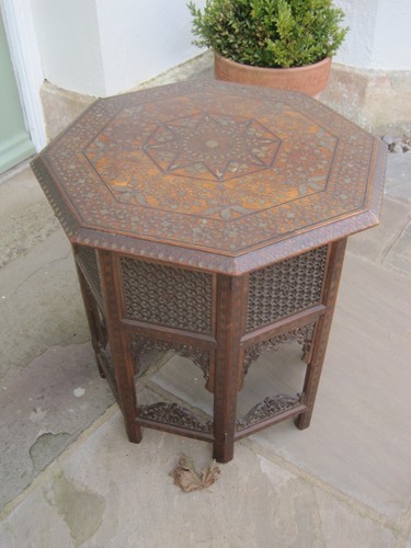 Antique 19thc hoshiarpur table - 19thc,