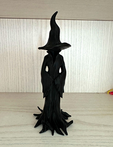 Black halloween witch figurine - black,