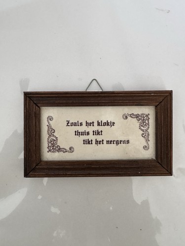 Dutch ceramic proverb tile - proverb,