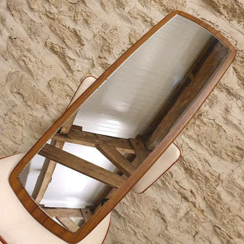 Long vintage wall mirror - vintage,