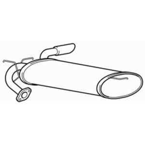 Rear exhaust silencer back box - rear,