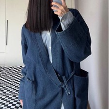 Men Women Denim Kimono