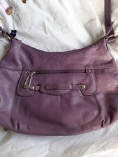 STONE MOUNTAIN PURPLE SOFT LEATHER SHOULDER BAG MEDIUM SIZE