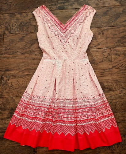 Vintage dress cotton print - dress,