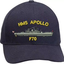 HMS Apollo F70 Leander Class Embroidered Baseball Caps