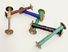 6 ANTIQUE thread BOBBINS for