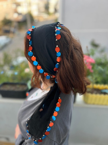 Handmade black cotton boho - cotton,