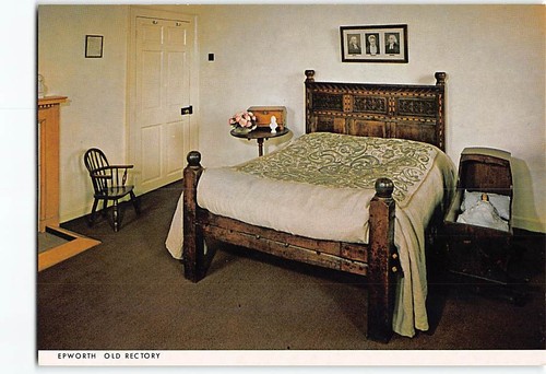 Postcard 18th century - bed, and