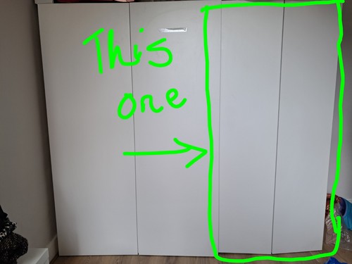 Ikea malm double wardrobe with - ikea,