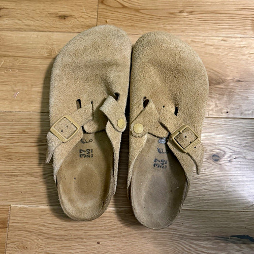 Birkenstock boston beige suede - boston,