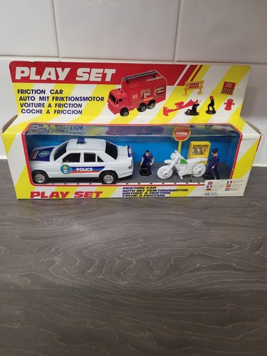 Retro police playset friction - police,