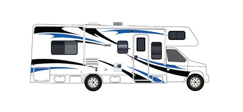 Class motor home - home, decals