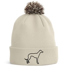 Greyhound Bobble Hat Outline