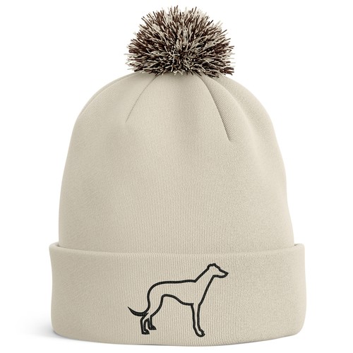 Greyhound bobble hat - greyhound, outline