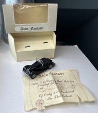 AUTO FANTASY MORGAN PLUS 4 1960s DARK BLUE HAND MADE DIECAST MODEL BOXED 1:43