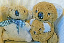2 x Vintage Soft Toy Koala
