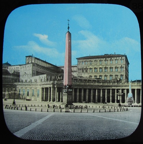 Glass magic lantern slide - glass,
