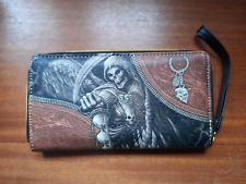 Grim Reaper Purse Coin Wallet Card Holder Goth Gothic Death Demon Skull Scythe