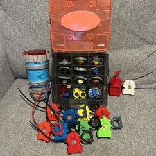 Huge Beyblade Metal Masters Bundle Carrying Case & Spare Parts Job Lot