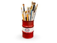 Paint Brush or Pen Pot - Red