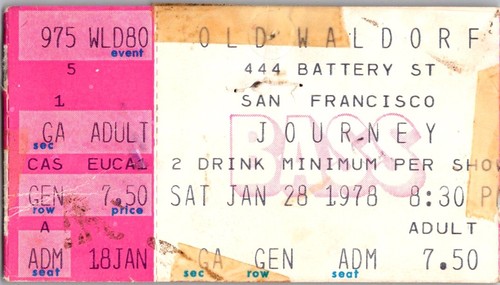 Journey concert ticket jan 28 - concert, ticket,