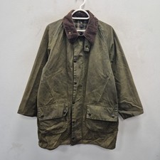 Barbour Vintage A123 Gamefair Wax Green Waterproof Country Coat Jacket Size C 38