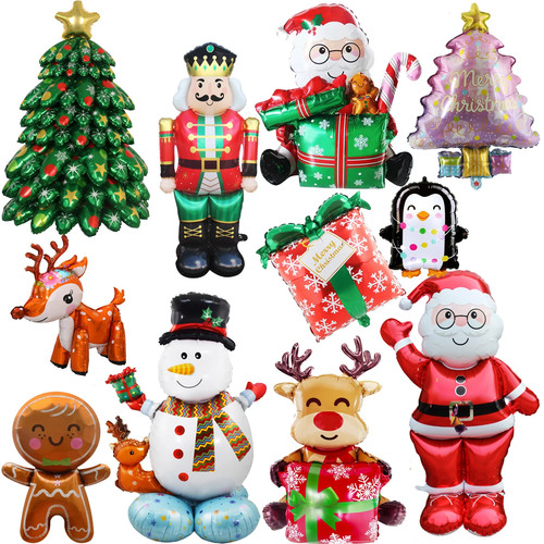 Large christmas tree santa - christmas,