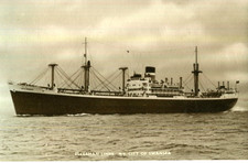 1950s postcard Ellerman Lines passenger/cargo liner MV CITY OF SWANSEA