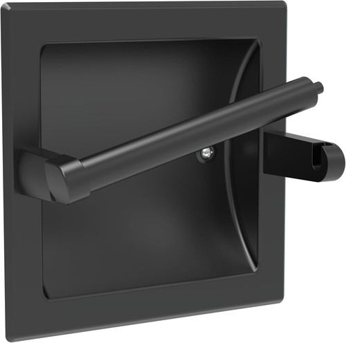 Matte black recessed toilet - matte,