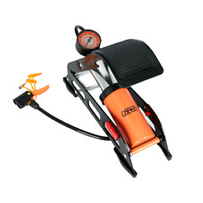 SINGLE CYLINDER FOOT PUMP TYRE INFLATOR WHEEL HEAVY DUTY CAR BIKE VAN AIR ZENO