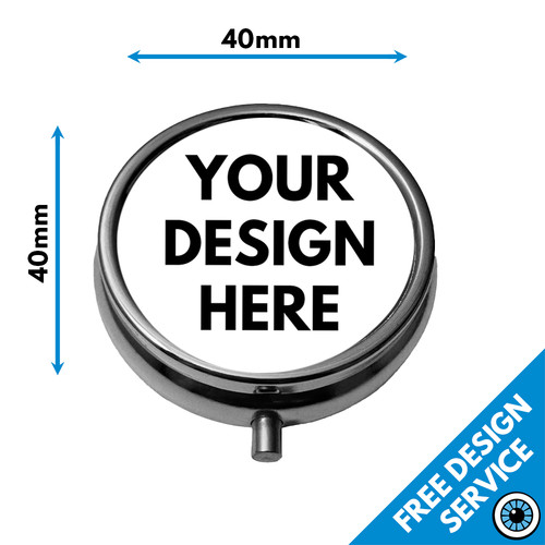Custom printed metal - custom, pill