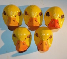 5x Plastic Duck Face Mask