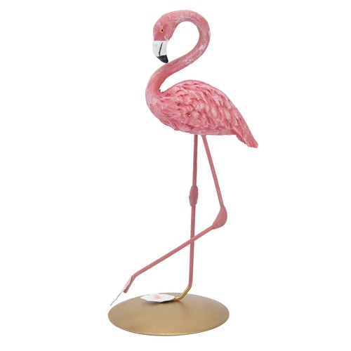 Nordic metal flamingo statue - flamingo,