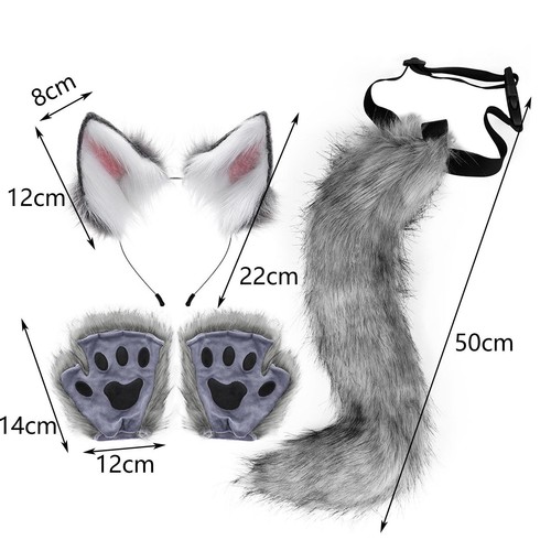 Ears and tail set - set, furry