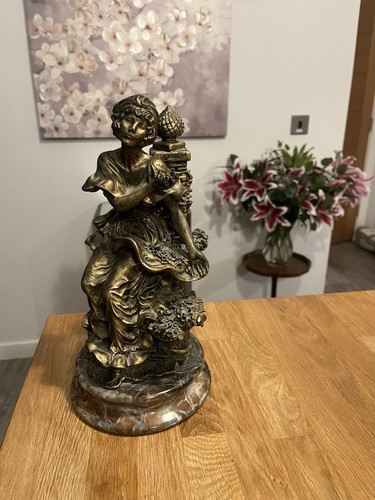 Antique bronzed spelter figure - bronzed,