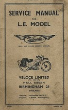 Velocette L.E. service manual book 1958 project ON DISC 105 pages classic bike