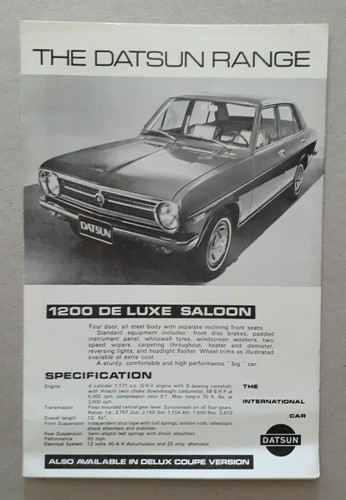 Datsun range brochure 1972 - datsun,