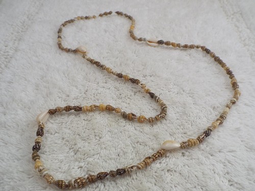 Mini brown shell necklace - mini,