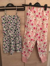Matalan Girls Dress & Pj Bottoms - Age 8 - New - Multi Colour