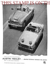 AUSTIN-HEALEY 100-Six, Frog-Eye Sprite Sports Car ADVERT : 1959 Print Ad 704/06