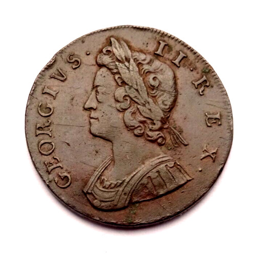 George 1731 halfpenny - 1731,