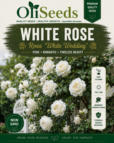 White wedding rose - white,