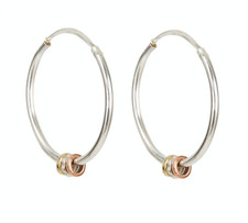  Hoop Earrings ORIGINAL £40 Charlotte's Web Maharani Silver Brass Copper