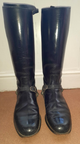 Ww1 era black leather riding - ww1,