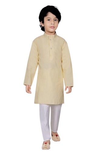 Boys cream striped cotton - cream,