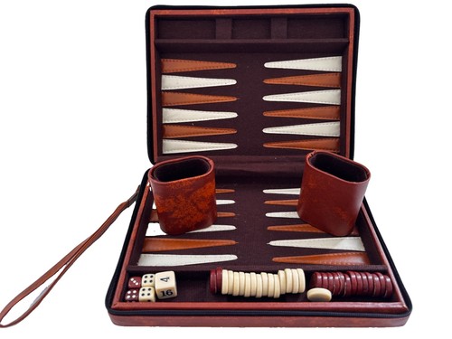Vintage backgammon set faux - vintage, in
