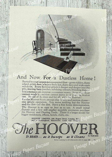 Hoover 1920s vacuum cleaner - hoover,